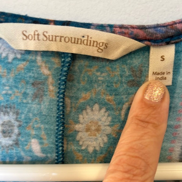 Soft Surroundings Embroidered Multicolor Boho Tunic - Picture 4 of 7